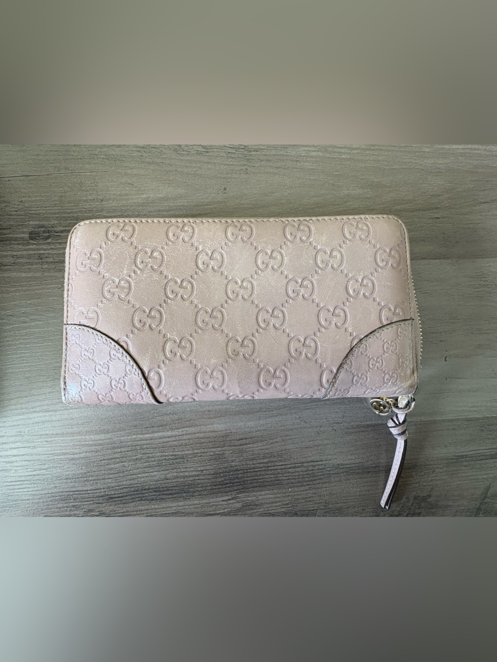Gucci Guccissima GG Pink Leather Zip Around Continental Wallet w/ Box - Picture 3 of 8